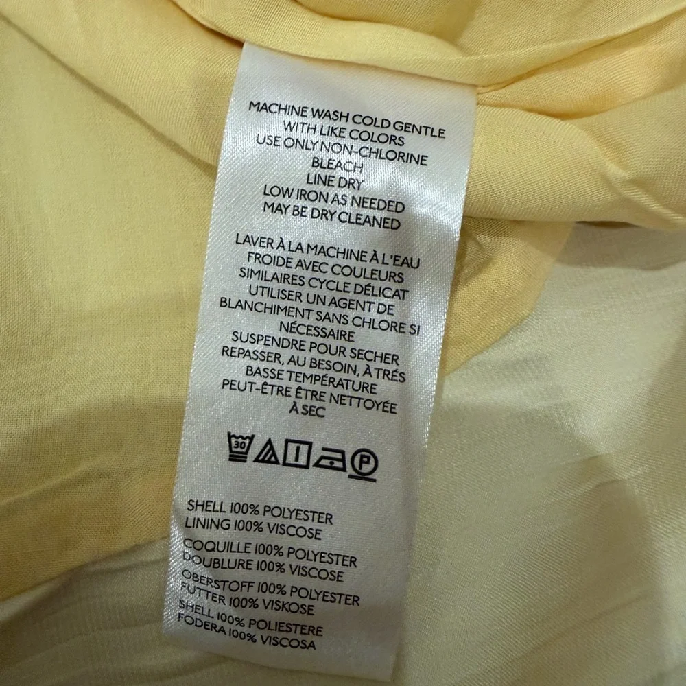 NWT new medium Anthropologie Maeve ruffle mini skirt yellow wrap tie